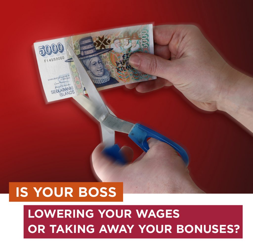 Are your wages being cut?