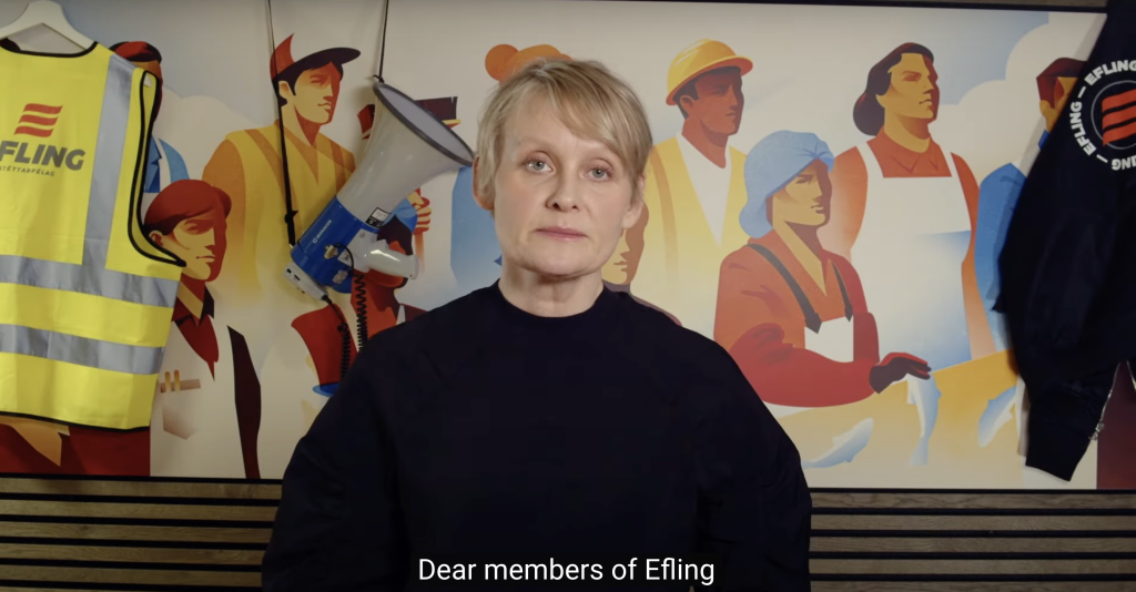 Sólveig Anna answers questions about the collective bargaining negotiations (Video)
