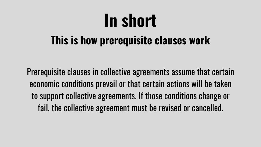What are prerequisite clauses?