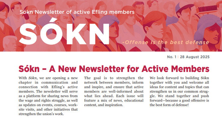 Sókn – Newsletter of active Efling members – August